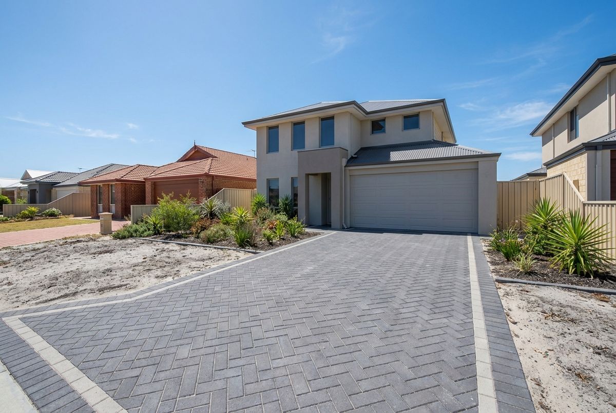 Driveway brick paving in Perth by IBP Paving