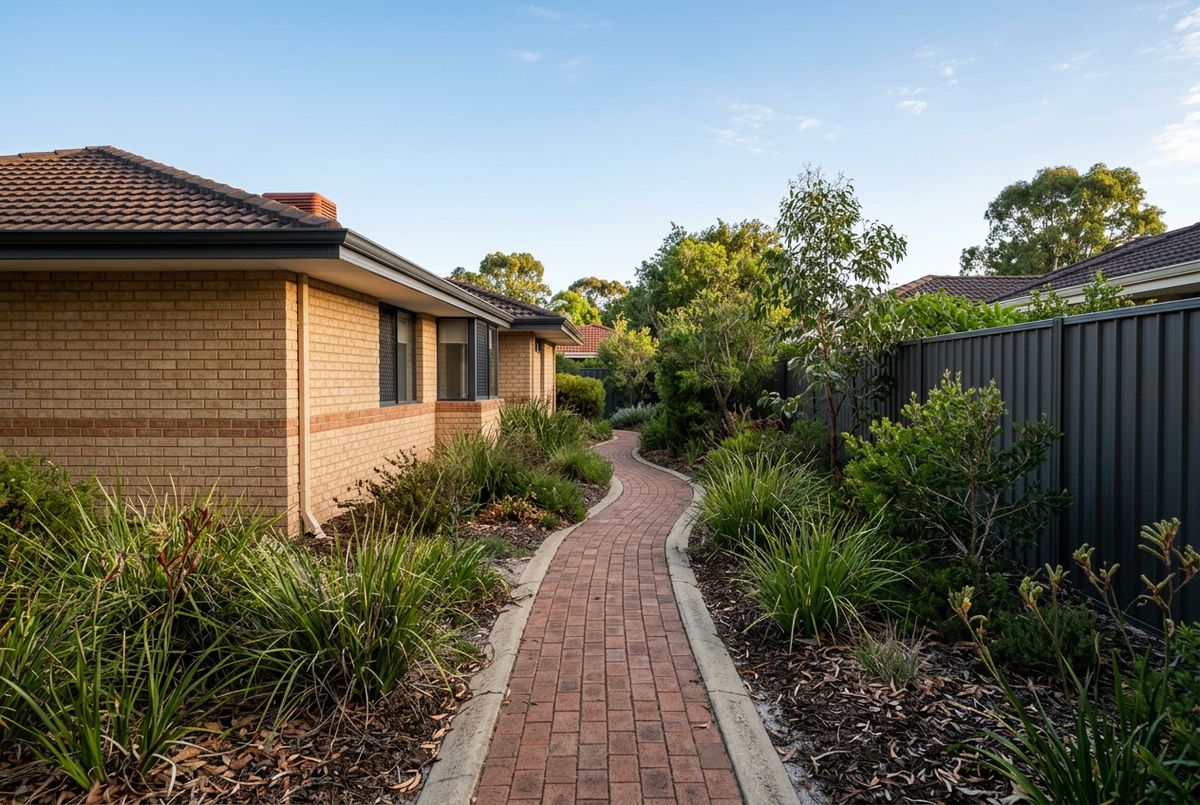 Garden path paving in clay pavers in Perth by IBP Paving