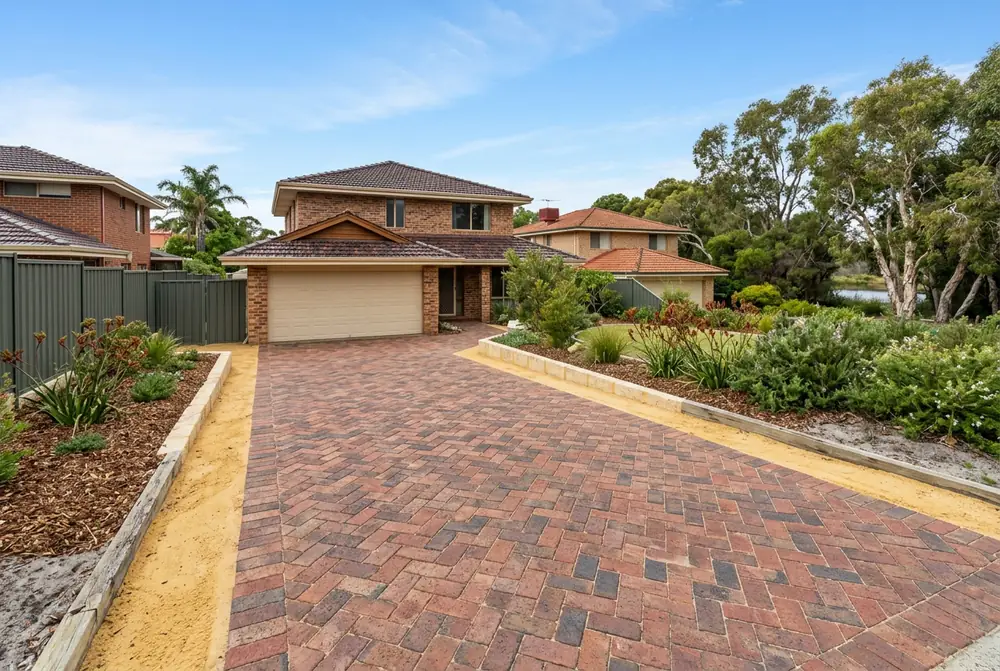 Relaid brick driveway at a 1980s home in Edgewater, Perth by IBP Paving