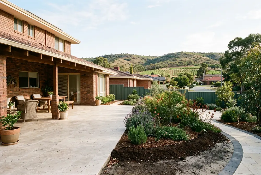 Paved alfresco on clay ground in Jane Brook, Perth